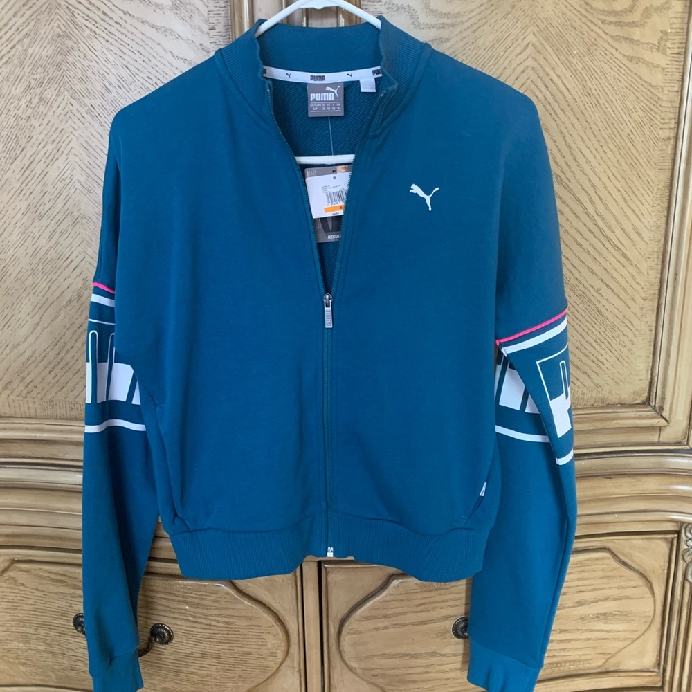 NWT New Puma Fitted Crop Track Running Jacket S